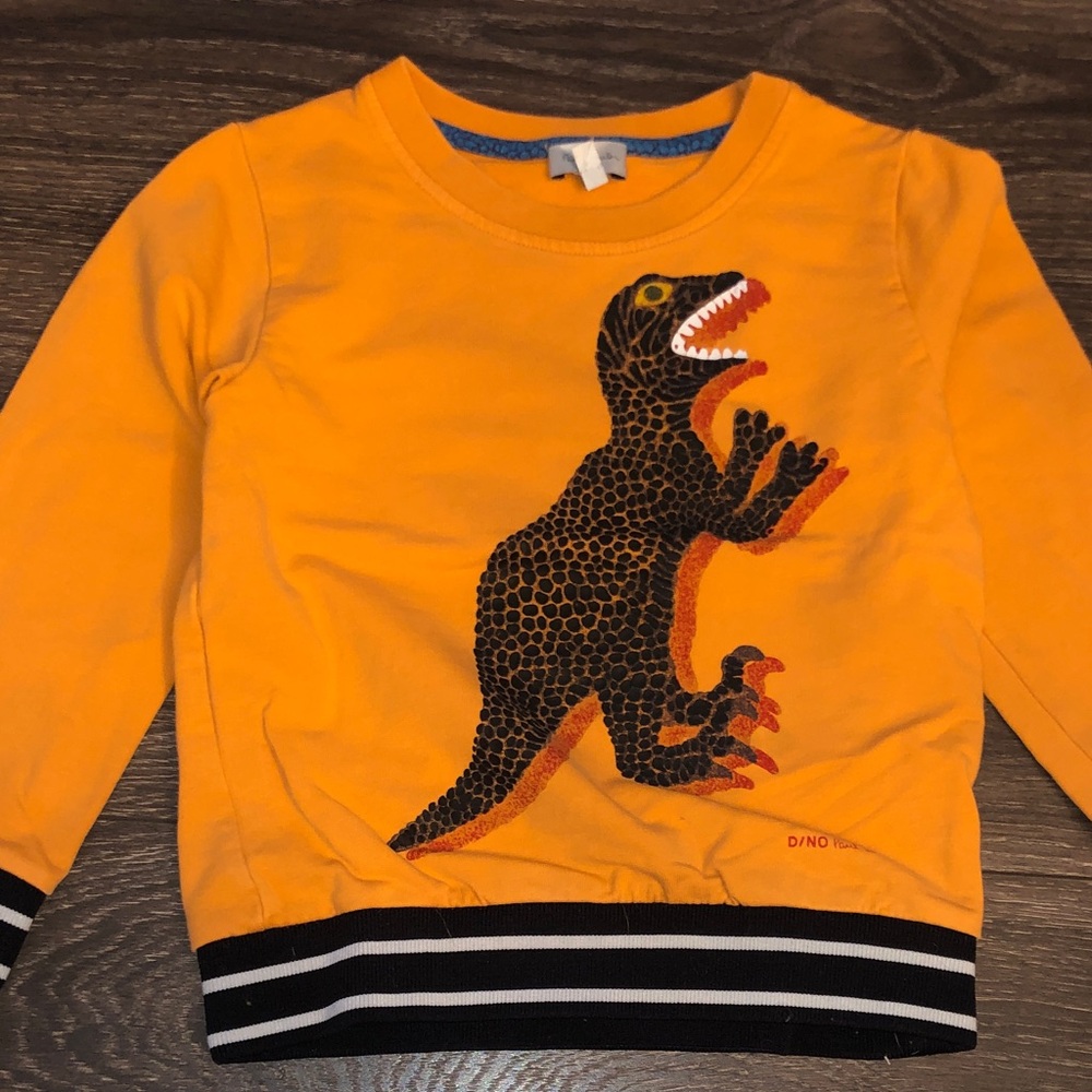 Paul Smith Orange T-Rex Long Sleeve Tee